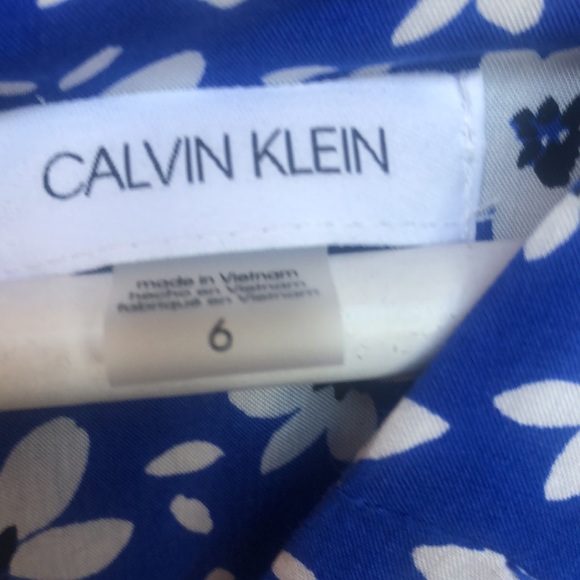 Calvin Klein beautiful blue and white dress. - Picture 2 of 4